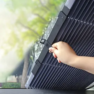 1pc Car Automotive Automatic Retractable Sunshade, Front Windshield Protection, Windscreen Shade Cover, Universal Fit for Cars Suv Rvs, Auto Accessories