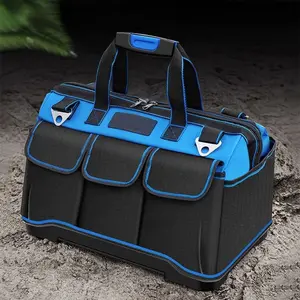 Men's Tool Set — High-Capacity Electrician's Tool Bag, Heavy-Duty Canvas Construction, Portable Multi-Compartment Organizer (with Zippered Pockets) — Ideal for Electricians, Contractors, DIY Enthusiasts, and Jobsite Work