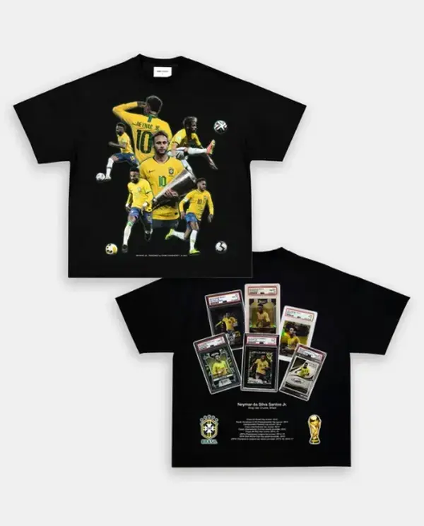 Neymar - Brazil Tee, Graphic Sport T-shirt, Vintage Soccer Player Shirt ,Playoffs,Y2k , Soccer Apparel , Gift For Soccer Fans, Gift For him