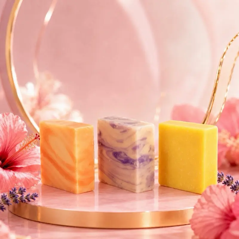 Mix Soap Set - 3 Colors, 100% Natural, Handmade, Moisturizing, and Fragrant