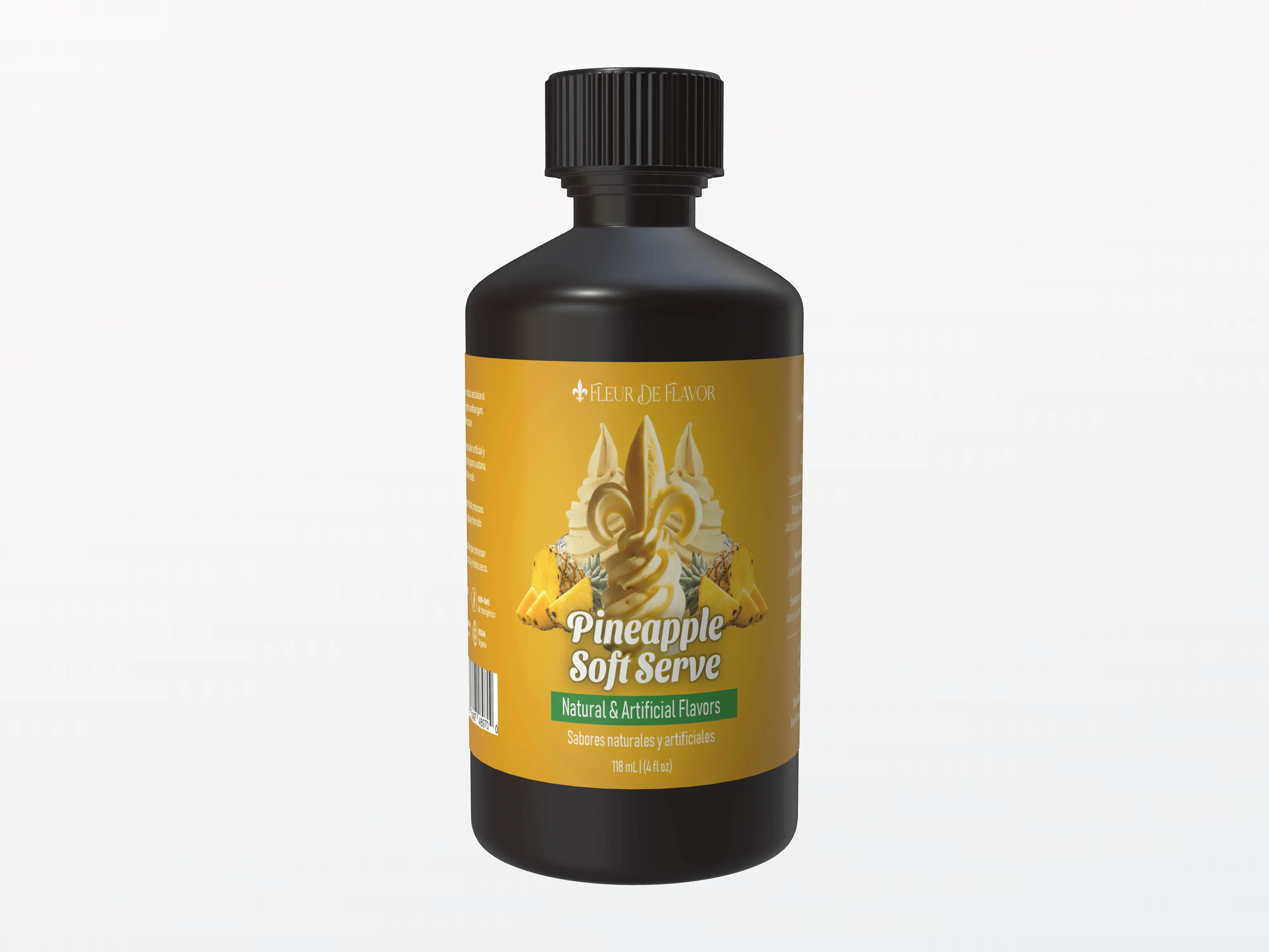 Fleur De Flavor Pineapple Soft Serve Emulsion – Creamy Tropical Flavor (4 oz)