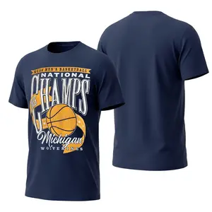 Unisex Navy National Champions Tee - Basketball Graphic Shirt