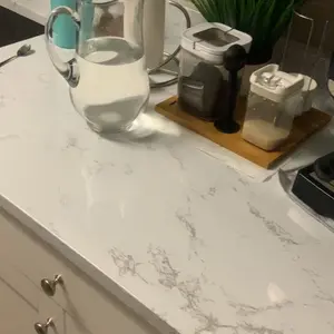 Premium Marble Pattern Waterproof Wall Sticker - Heat & Oil Resistant Self-Adhesive PET Film, Classic Style for Kitchen Countertops, Stove Backsplash, Tile Cabinet Repair - Easy Install Home Decor Upgrade