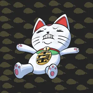 lucky cat sticker decal