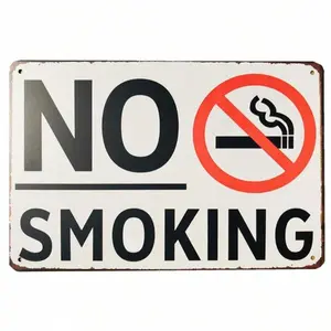 No Smoking Metal Sign, Vintage Style Plaque for Kitchen, Club, Bar, Restaurant, Living Room, Home Decor Sign