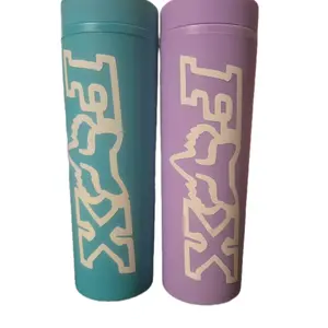 Custom Fox Tumblers - Customizable Bottle with Fox Design, Available in Two Colors: Teal & Purple - Drinkware