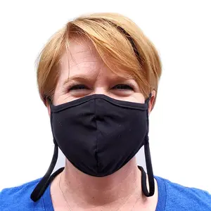 Cotton Adjustable Face Mask with Filter Pocket and Retaining Strap - Made in the USA