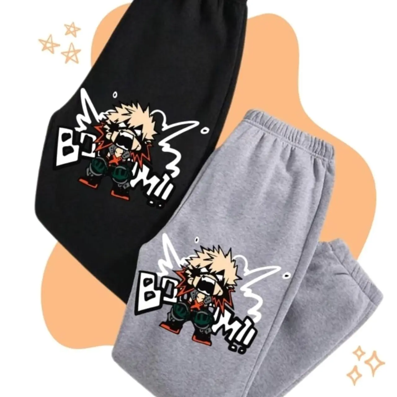 Katsuki Bakugo Anime Sweatpants Unisex Graphic Design for Men & Women Trendy Streetwear Casual Outfit Best Gift for Anime Fans D3W