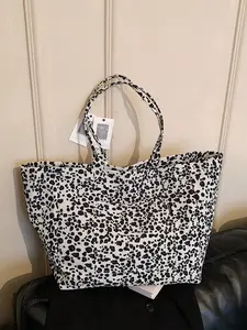 Women's New Large Capacity Leopard Print Tote Bag, Handheld Shoulder Bag, Commuter Tote, Perfect for Daily Outing, Work, Commute