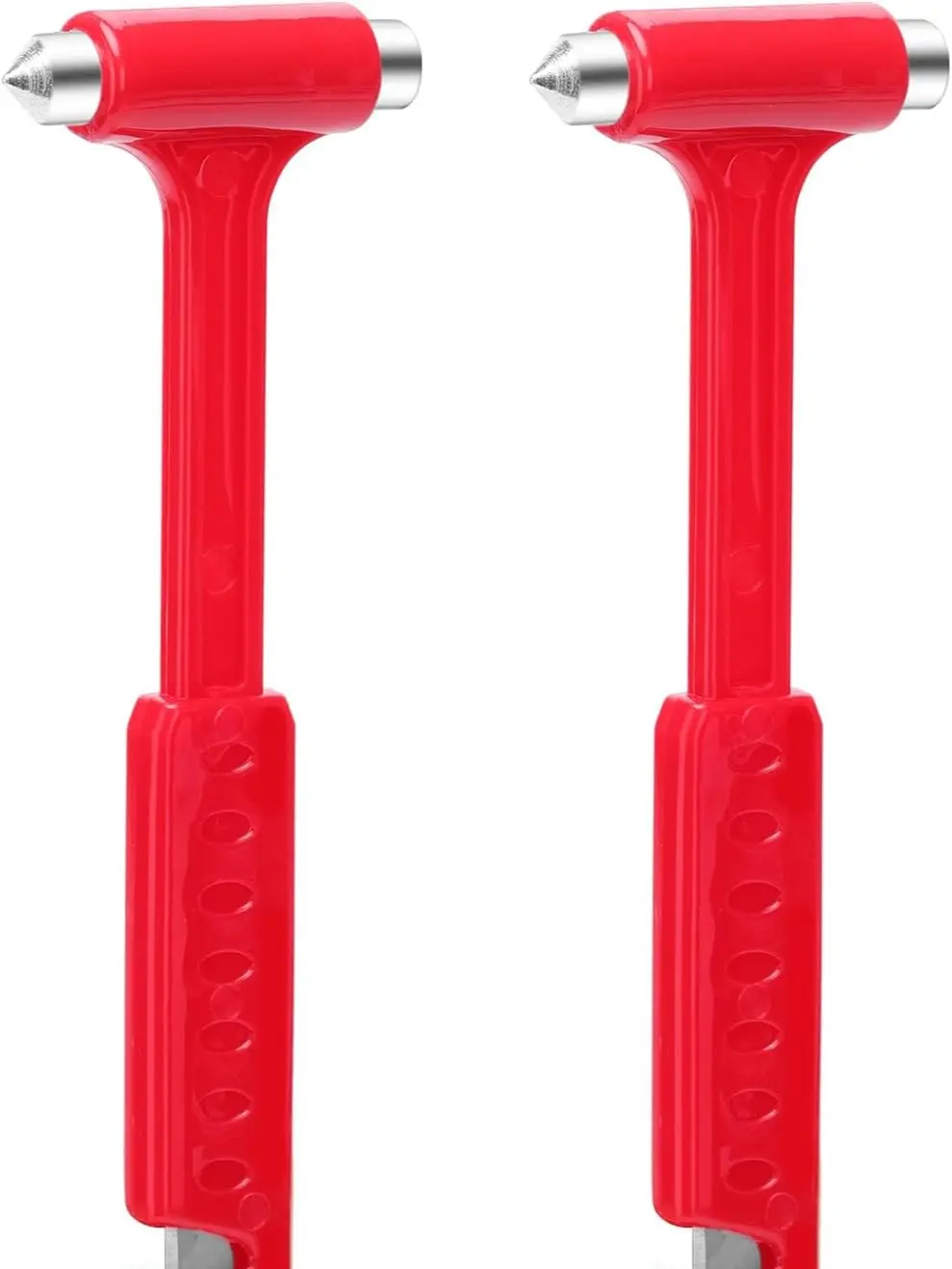 2-Pack Car Glass Window Breaker and Seatbelt Cutter, Emergency Escape Tool for Vehicle, Safety Hammers with Compact Dual-Steel Head Design for Quick Breakage (2)