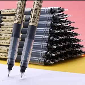 10Pcs/set High Quality Needle Type Gel Pens Straight Liquid Ballpoint Pen Kawaii Stationery School Office Supplies Writing Gel Ink Pens