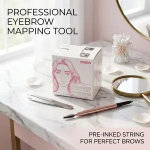 Brow Mapping Kit Dual Color, Brow Line Marker, Tattoo Placement Tool, Precision Brow Pencil, Essential Makeup Accessories, Nylon Material