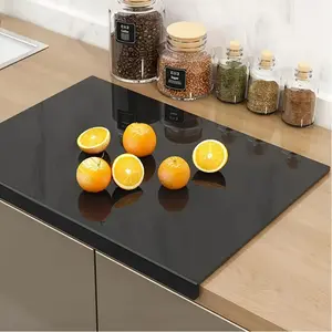 1 piece of black high-strength PET cutting board, Durable Chopping Board, with protective edge - A kitchen food safety and durable countertop protector with scratch-resistant and easy-to-clean design, suitable as a gift for festivals