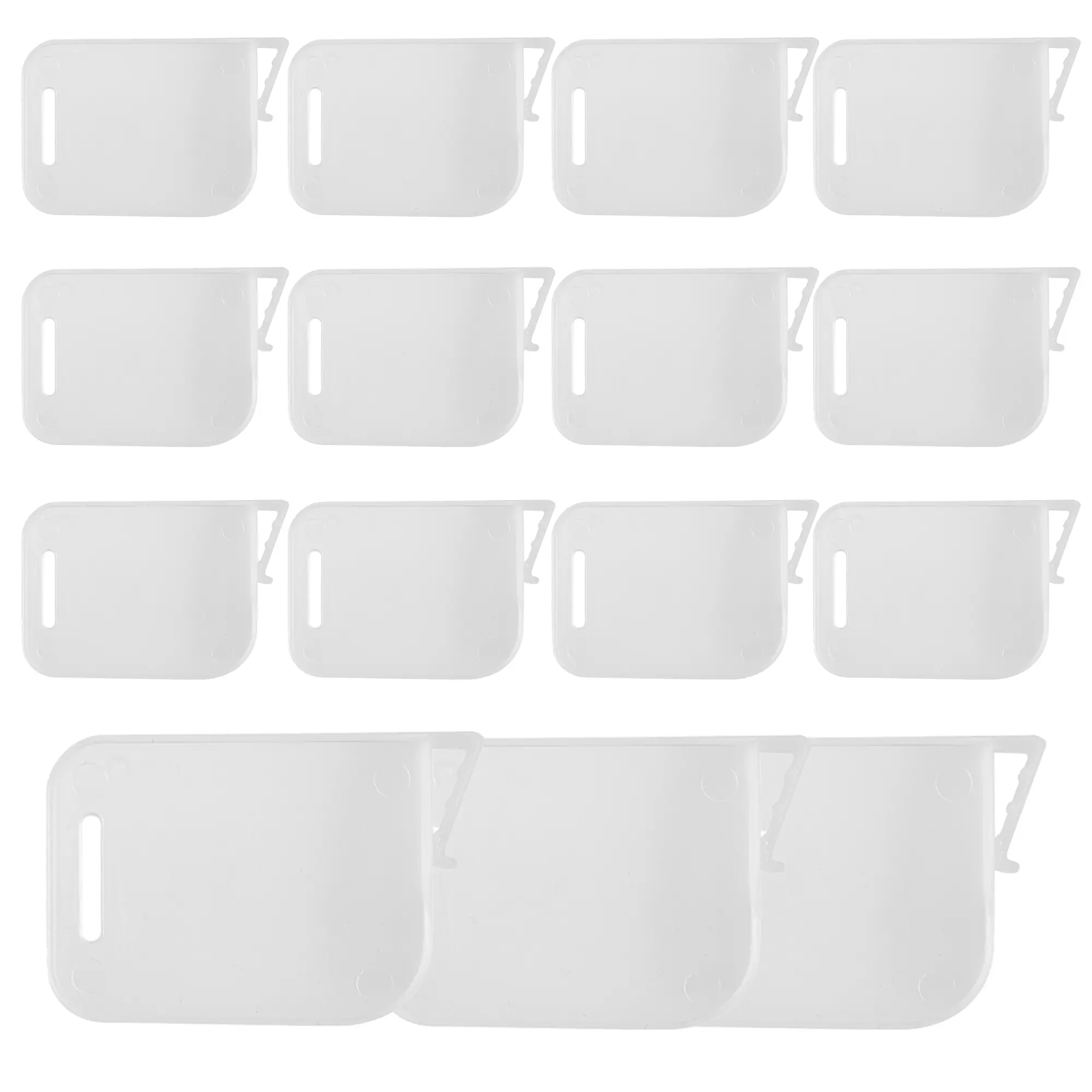 16 Counts Fridge Drawer Divider, Transparent Plastic Storage Organizer, Slide-Adjustable Partition Bins for Refrigerator