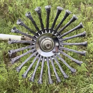 5-Piece set (1 10-inch wire cutter trimmer head and 4 accessories) - Heavy duty weeding cutting wheels for lawn mowers, suitable for most trimmers, gardening and roadside mowing tools