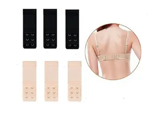 6-Piece Adjustable Bra Buckle Extenders - Underwear Strap Extensions with 2/3/4 Hooks Clothing Comfort
