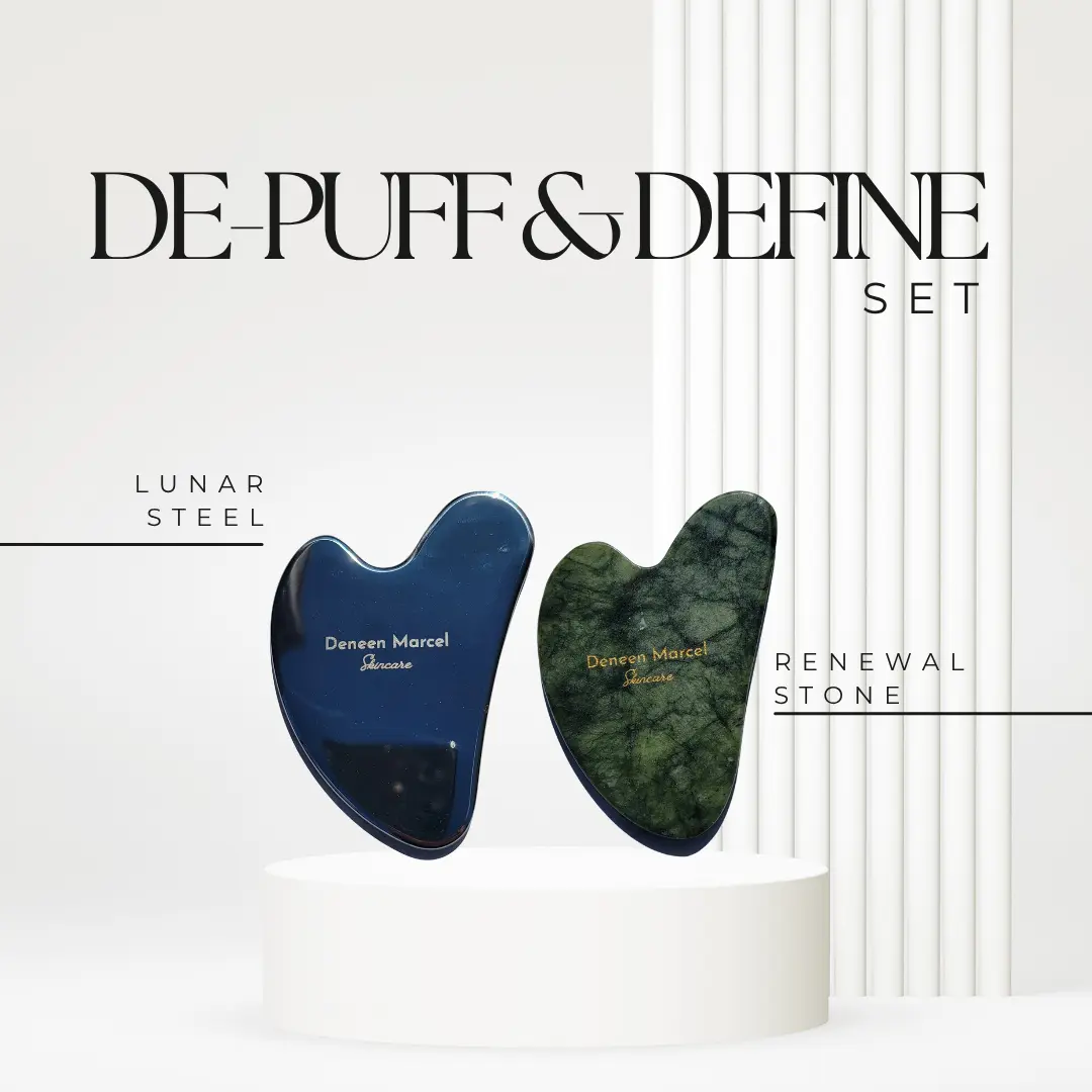 Deneen Marcel Beauty De-puff & Define Set - Includes Lunar Steel & Renewal Stone for Smoother Complexion & Sharper Features