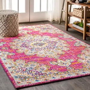 JONATHAN Y Leann Bohemian FLAIR Boho Vintage Medallion Indoor Area Rug; for Living Room, Kitchen, Bedroom, Dining Room, Office