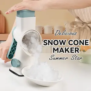 Ice Shaver and Snow Cone Machine - Premium Portable Ice Crusher and Shaved Ice Machine，Adapt to various specifications of ice cubes，the Design and Application of Vacuum Cupule