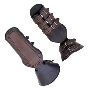 Canilleras Black Charro Horse Boots Horse Protectors