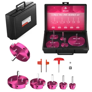 5 Piece Pipe Reamer Kit, Fitting Saver, Pipe Reamer, Reamer ABS CPVC pvc Pipe socket spring tool PVC Pipe rement Pipe Wrench Set Mechanical Tool Set
