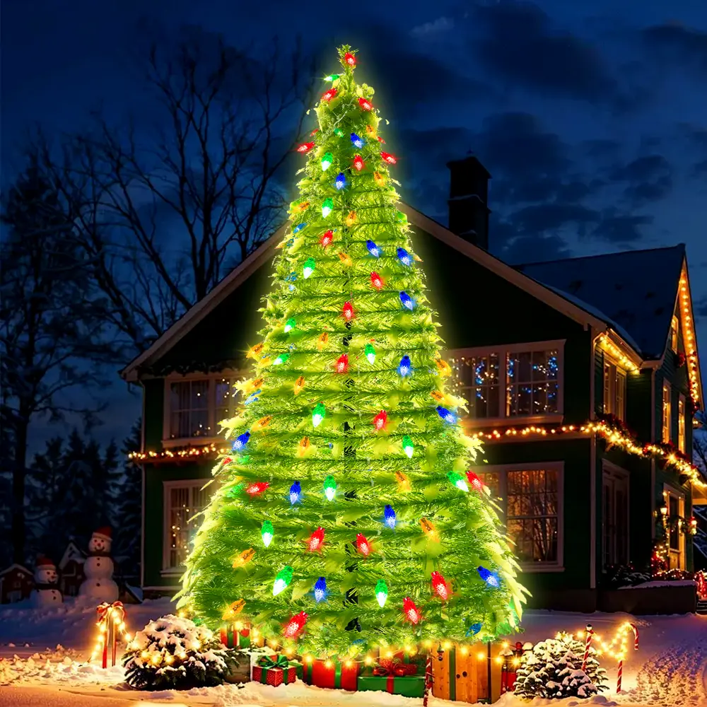 EVEDIOR 49-inch Christmas Party Strawberry Light Tree - IP65 Waterproof, Outdoor Decoration, Holiday Light Display, Christmas Ornaments Gift