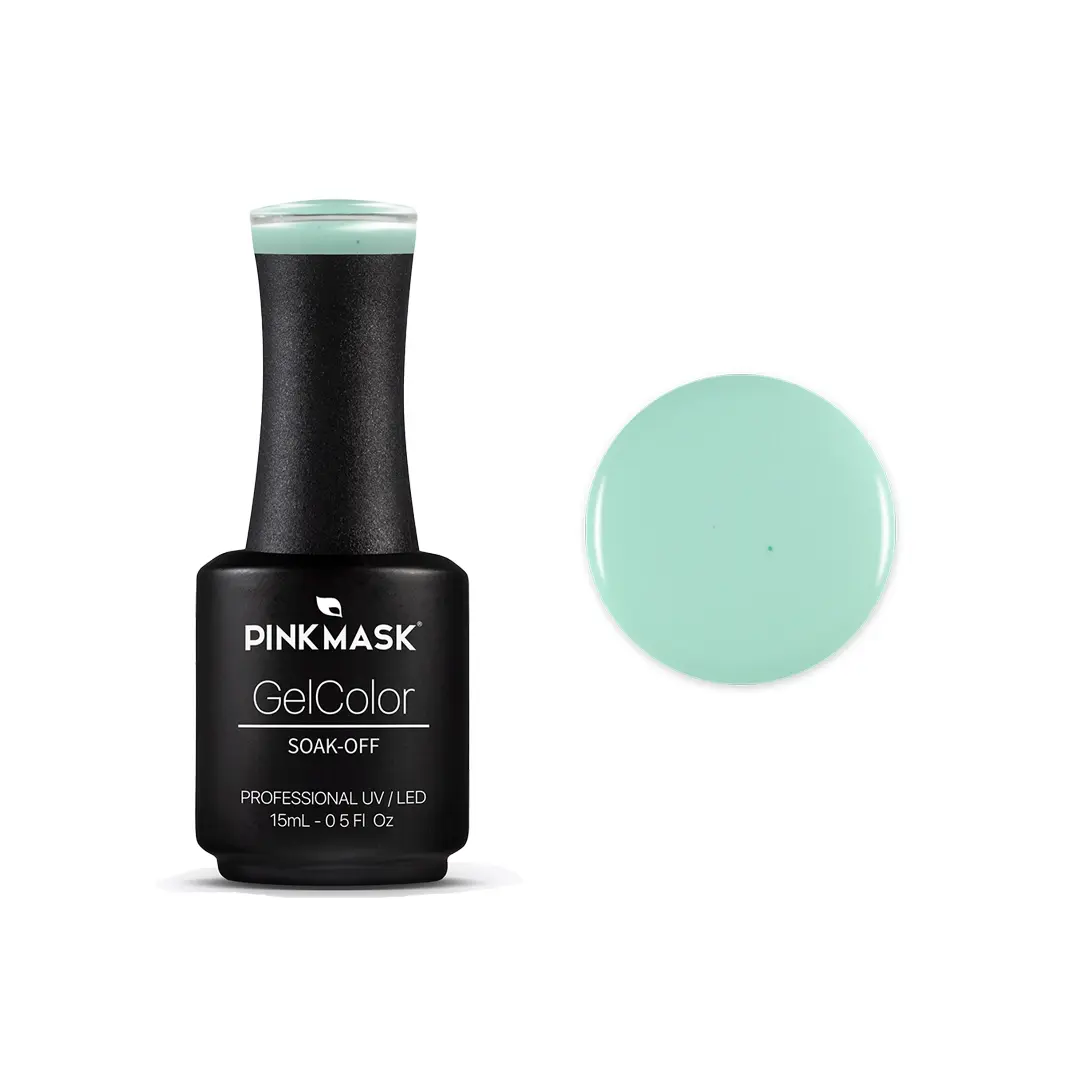 Pastel Sweet Mint UV Gel Nail Polish, 15ml - Long-Lasting, Self-Leveling & UV/LED Curable Formula for Professional Cosmetic Manicures