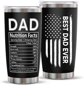 Erpotyl Fathers Day Dad Gifts for Men- 20Oz Stainless Steel Tumbler Indoor Outdoor Work Essentials Leakproof Camping Gym Office Cup with Lid and Straw Birthday Gifts for Him Stepdad Husband Dad Uncle Growter