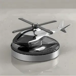 Solar Powered Car Air Freshener, Rotating Helicopter Aromatherapy Diffuser, Aluminum Alloy Indoor Decor Accessory, Auto & Home Use, Car Interior Diffusers, Smart Car Diffuser