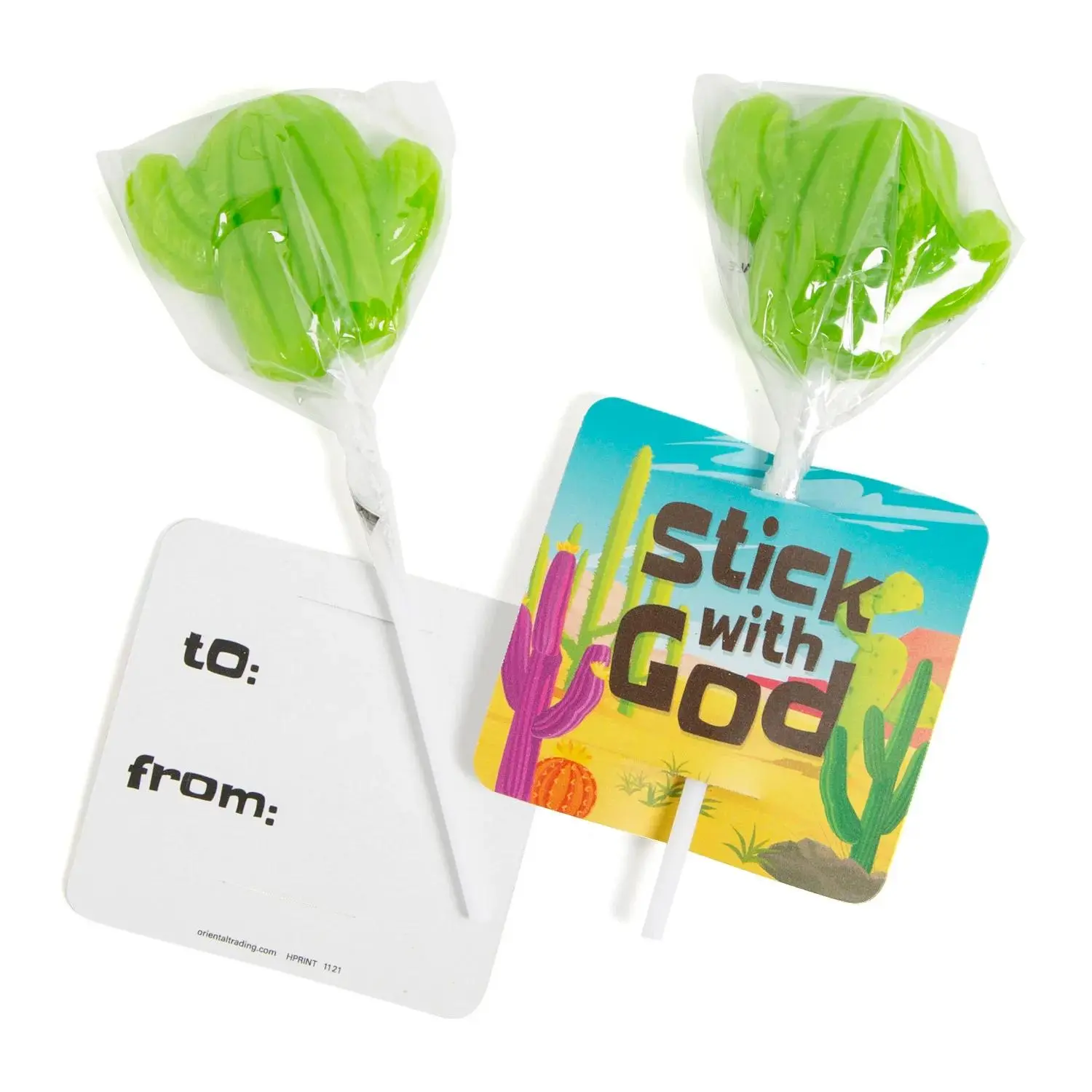 Southwest VBS Cactus Lollipop Handouts for 12