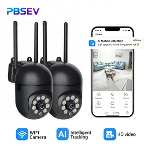 PBSEV Security Camera Indoor for Home,PTZ Panorama HD Security system with 911 Alarm Protection,Color Night Vision,Motion Detection,Two-Way Audio,24 hours Recording for Home Baby/Pet Monitor,Quickly Connection,No Trace Installation Cable Phone
