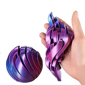 Hypnotic Gear Sphere Fidget Spinner 3D Printed Sensory Toy for Office Home Travel