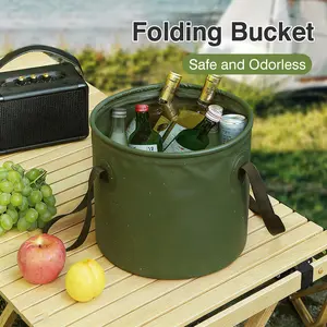 1 Count folding bucket, Extremely lightweight design, Easily folds for storage, Self-standing without tipping over