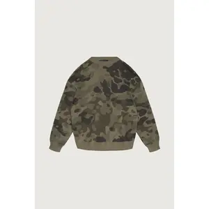 JACQUARD CAMO KNIT SWEATER