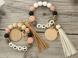 Mama Beaded Bracelet Keychain