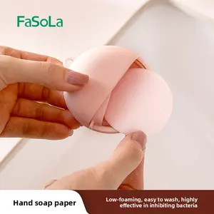 FaSoLa Antibacterial Soap Sheets Portable Paper Soap for School and Outdoor Travel