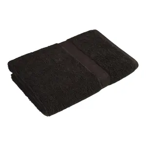 Rich Black Solid Bath Towel for Luxuriously Soft Absorption and Everyday Comfort