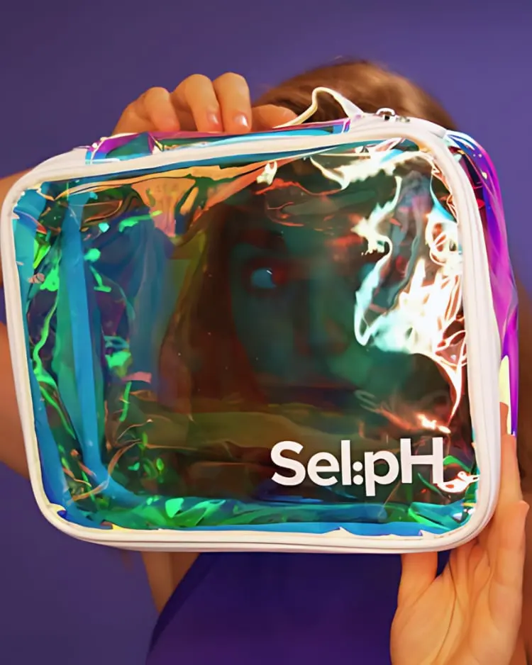 Sel:pH Holographic Cosmetic Carrying Case
