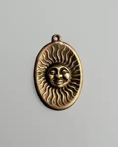 Sun Face Pendant, 22x14mm (1pcs)