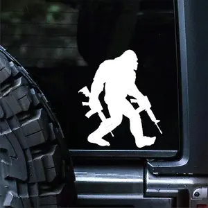 (3pcs) Sasquatch Packing AR's Sasquatch squalch Yeti Decal Vinyl Sticker Auto Car Truck Wall Laptop White 6"x4"