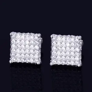 Miami Ice 8MM Tennis Iced Out Stud Earrings