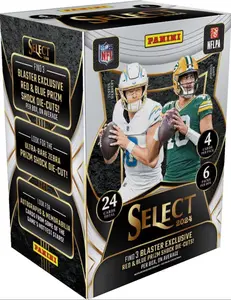Panini 2024 Select Football 5 Blaster Boxes - 24 Cards Per Box with Exclusive Green & Yellow Prizm Die-Cuts and Autograph Memorabilia