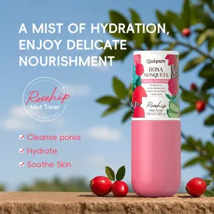 Rosehip Toner 100g ， Rosehip Extract Hydrating Facial Mist ， Brightening & Balancing Face Toner ， Lightweight Fast Absorbing ，Removes Impurities for Glowing Skin ， Daily Skincare Essential