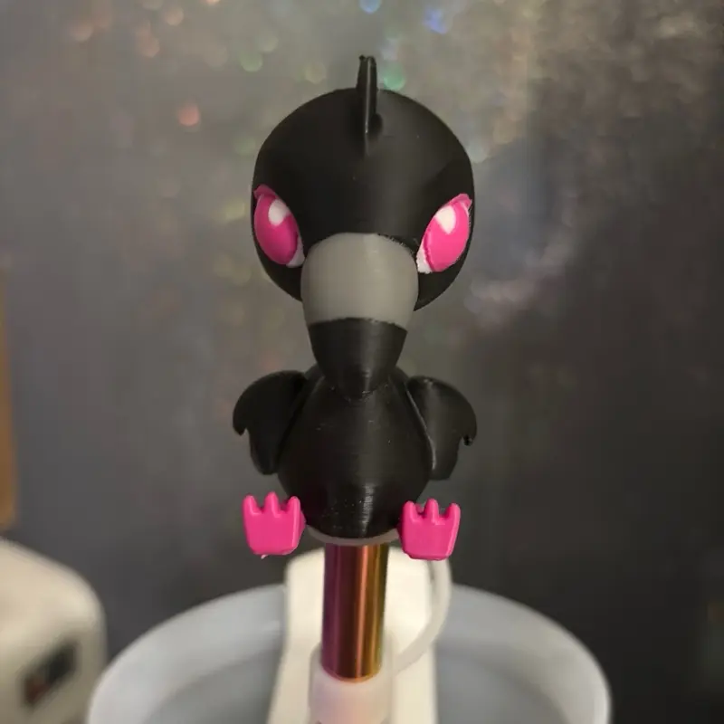 Flamingo straw topper