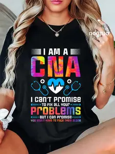 100% Cotton Unisex Certified Nursing Assistant Healthcare Tie Dye I Am a CNA T-Shirt