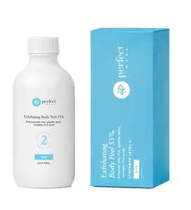 Exfoliating Body Peel 55% - 6-acid blend totaling 55%, designed to help smooth rough texture