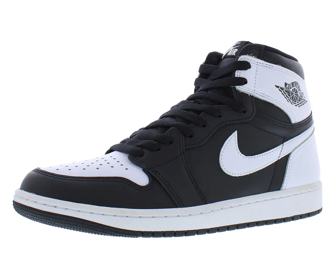 NIKE Men's Air Jordan 1 Retro High Original Leather Sports Sneakers, Retro Look, Classic, Standard Sizes