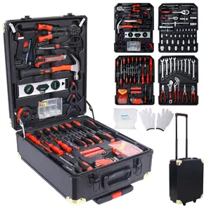 Donext Tool Kit, 969-Piece Home Repair Tool Set with Rolling Tool Box & 4 Drawers, General Household Tool Kit for Maintenance, Garden & DIY Projects, Black