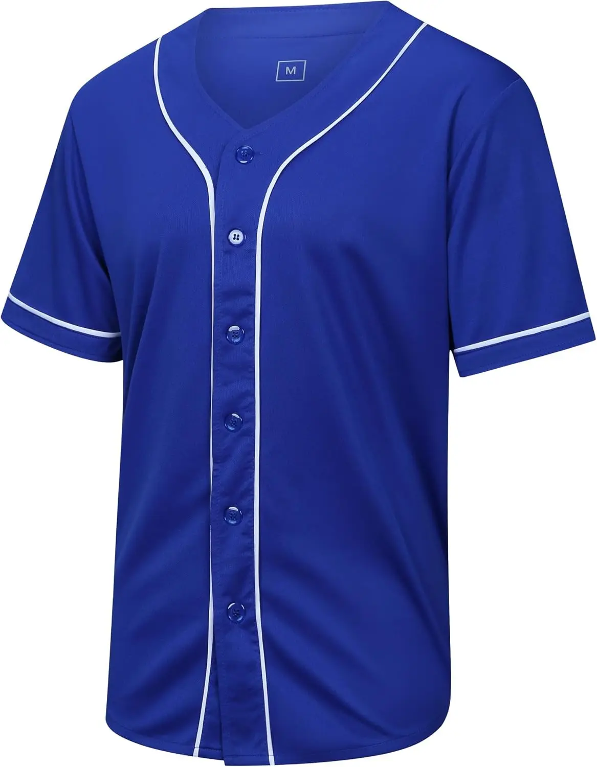 Blank Plain Baseball Jersey Short Sleeve Button Down Shirts Sports Hip Hop Hipster Jersey S-3XL