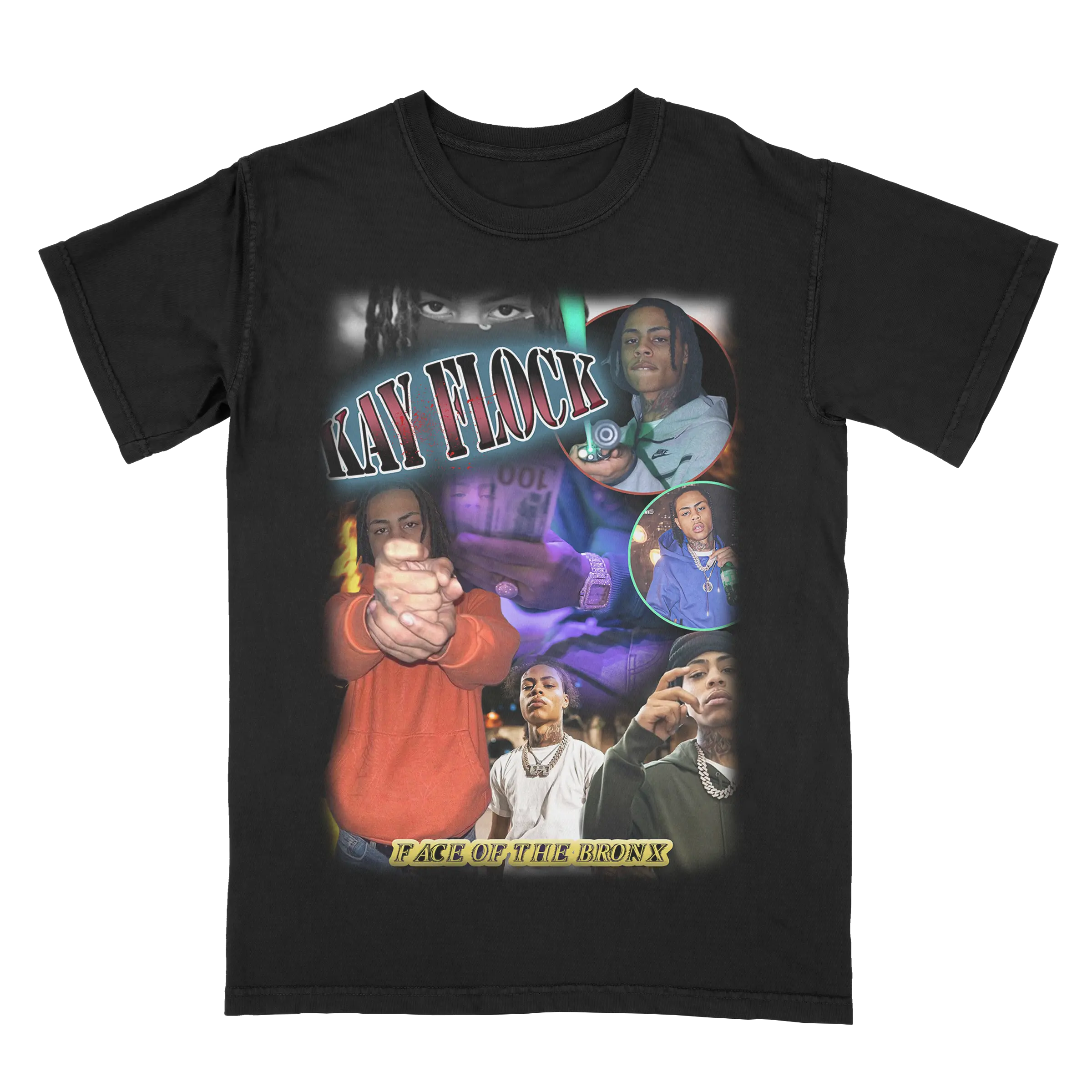 KAY FLOCK drill rap tee shirt hiphop streetwear nyc bronx merch